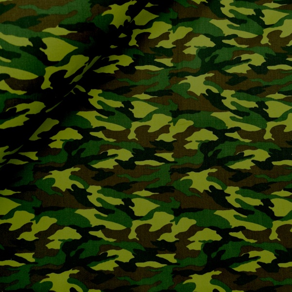 100% Cotton Camouflage - WOODLAND